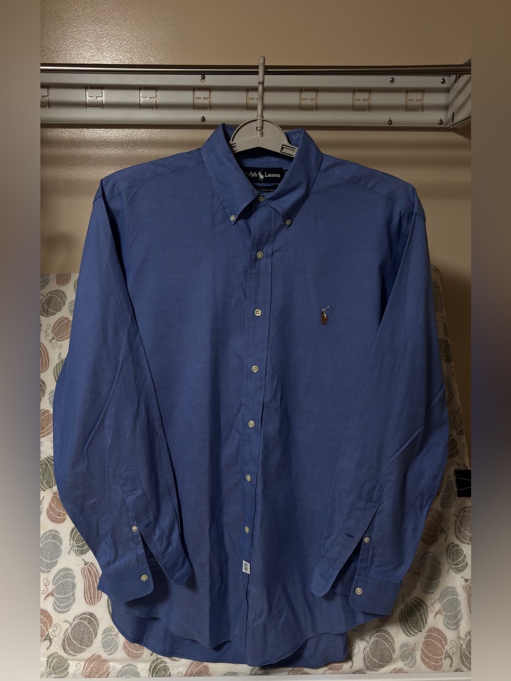 Ralph Lauren Men's Blue Button-Down Dress Shirt